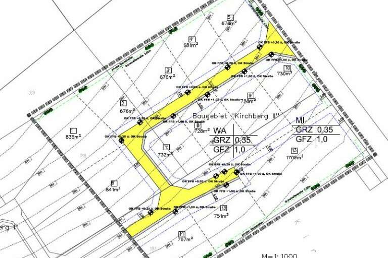 Auszug B-Plan Kirchberg II